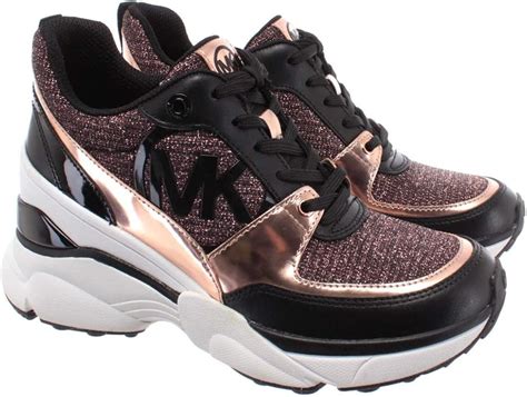 rose gold michael kors tennis shoes|Michael Kors pink bodie sneaker.